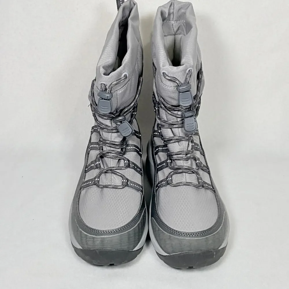 Lands End Women's 8 B Gray Squall Quilted Slip On Insulated Winter Snow Boots